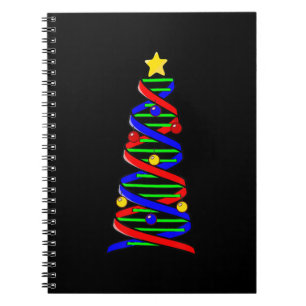 DNA Helix Christmas Tree Life Science Biologie Notizblock