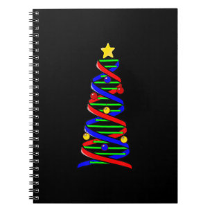 DNA Helix Christmas Tree Life Science Biologie Notizblock