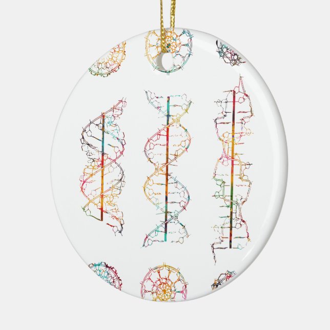 DNA Helix Konformation Keramik Ornament (Links)