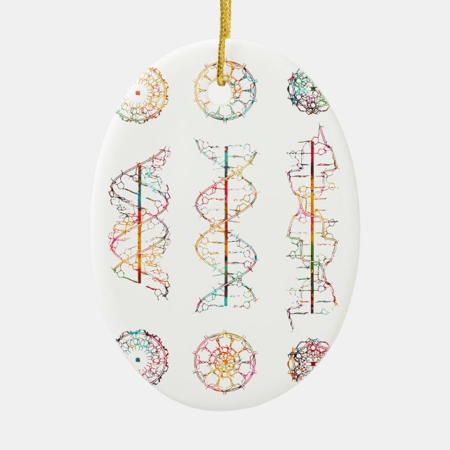 DNA Helix Konformation Keramik Ornament (Vorne)