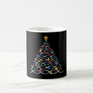 DNA-Helix-Weihnachtsbaum Biologie Naturwissenschaf Kaffeetasse