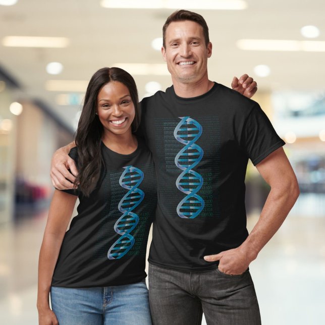 DNA ID Blue Medical Science T-Shirt (Modern Cool DNA ID Blue Medical Science T-Shirt)