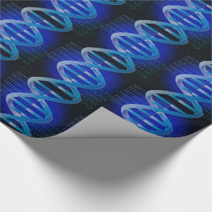 DNA ID Blue Science Geschenkpapier