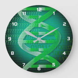 DNA-ID grüne medizinische Wissenschaft Große Wanduhr