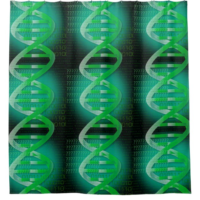 DNA ID Science Green Duschvorhang (Vorderseite)