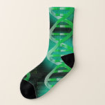 DNA ID Science Green Socken<br><div class="desc">DNA-ID-SOCKS. Coole, trendige und unterhaltsame, wissenschaftlich inspiriert Socken, die als Geschenk für alle Wissenschaftler, Wissenschaftslehrer, Wissenschaftsschüler, kurz, jeden Wissenschaftsfreak in Ihrem Leben (und das schließt Sie ein) entworfen wurden! Design: Science Geekness© unter http://www.zazzle.com/sciencegeekness*</div>