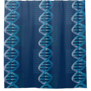 DNA-ID Wissenschaft Blau Duschvorhang