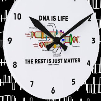 DNA ist Leben die Erholung ist nur Materie (DNA-St Runde Wanduhr