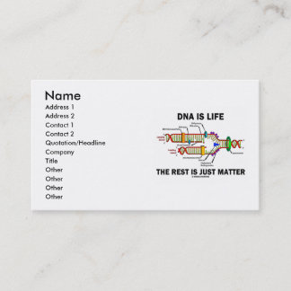 DNA ist Leben, welches die Erholung ist gerade Visitenkarte