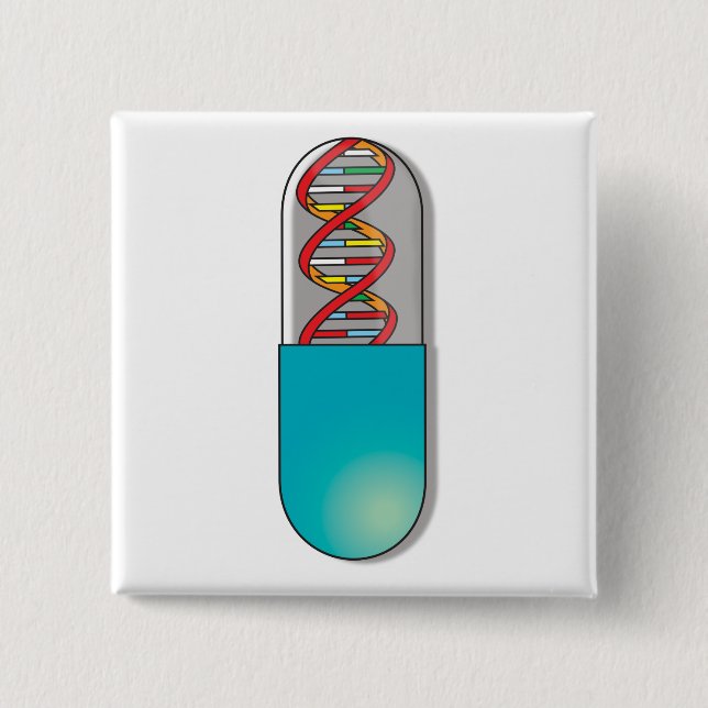 DNA-Kapsel-Wissenschaft Button (Vorderseite)