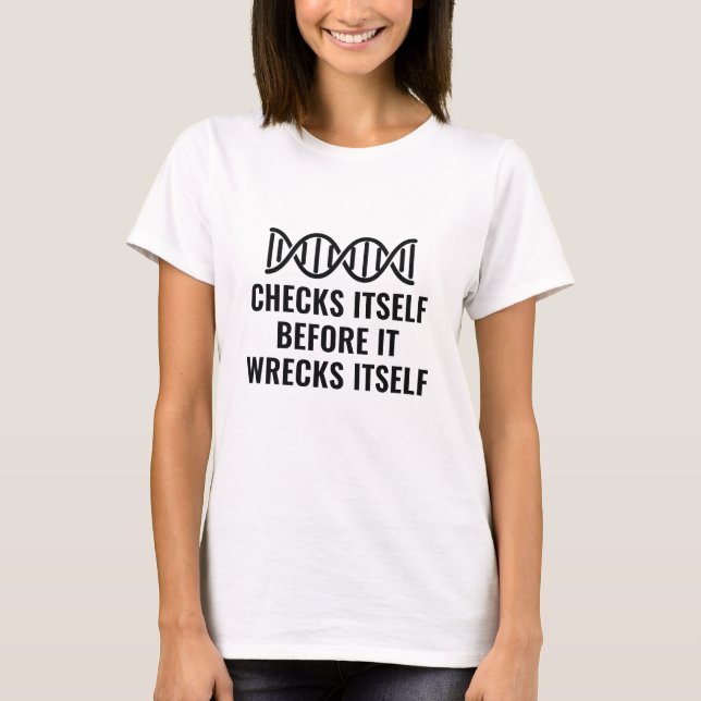 DNA-Karo selbst T-Shirt (Vorderseite)