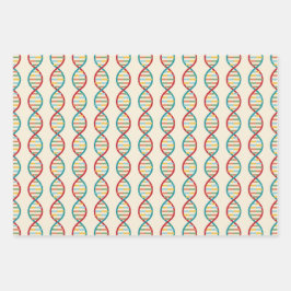 ​ ​ DNA Mitte des Jahrhunderts Moderne STEM-Biolog Geschenkpapier Set