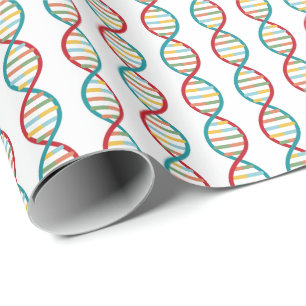  DNA Mitte Jahrhundert Moderne STEM Biologie St Geschenkpapier