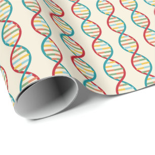 ​ ​ DNA Mitte Jahrhundert Moderne STEM Biologie St Geschenkpapier