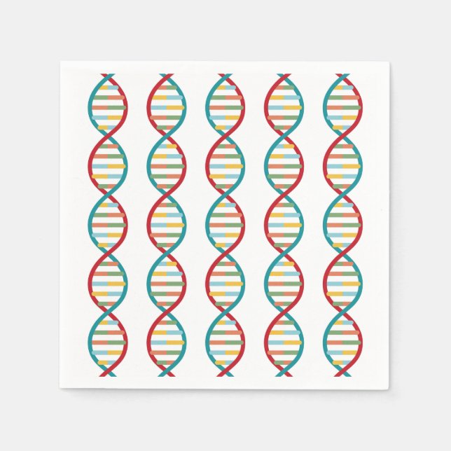 ​ ​ DNA Mitte Jahrhundert Moderne STEM Biologie St Serviette (Vorderseite)
