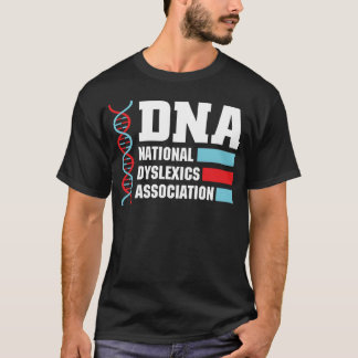 DNA National Dysleics Association Biologie 70er Mä T-Shirt