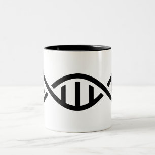 DNA-Piktogramm-Tasse Zweifarbige Tasse