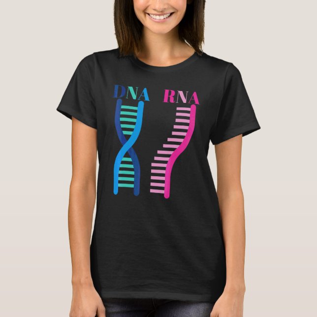 Dna Rna Men Women Biology Genetics Biologin T-Shirt (Vorderseite)