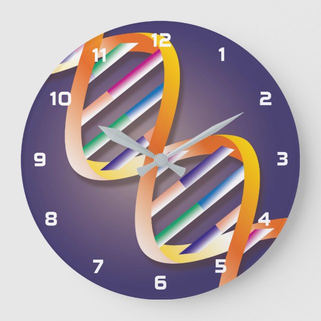 DNA Spotlight Science Große Wanduhr (Vorderseite)