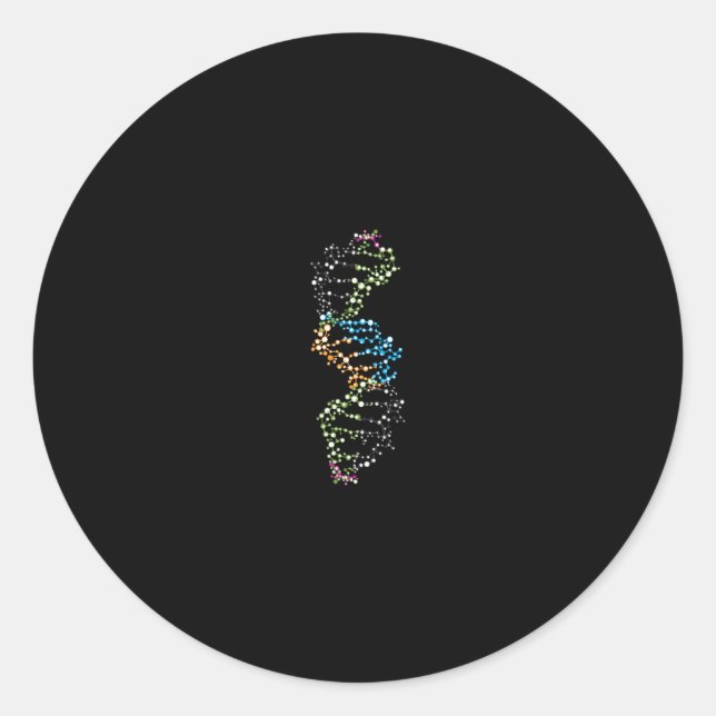 DNA-Strand Runder Aufkleber (Vorderseite)