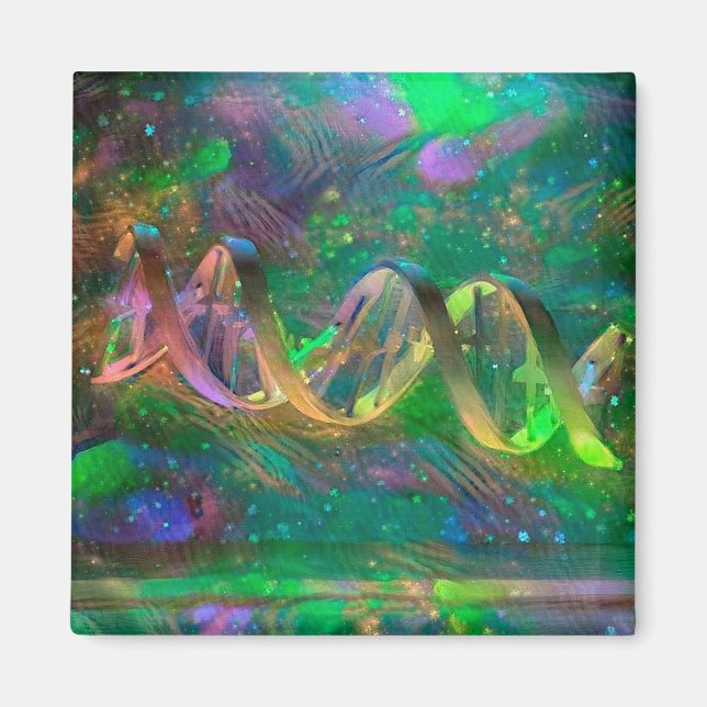 DNA-Strang-Artwork Magnet (Vorne)