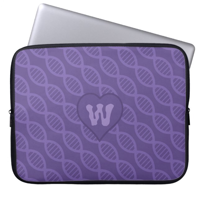 DNA Streifen Laptop Sleeve (Vorderseite)