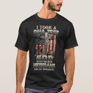 DNA Test Gott ist mein Vater Veteranen sind meine T-Shirt