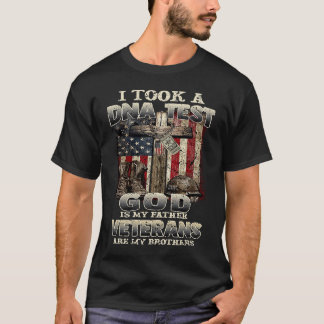 DNA Test Gott ist mein Vater Veteranen sind meine T-Shirt