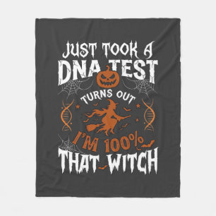 DNA-Test Hexe Halloween Kürbis Spinnennetz Fleecedecke