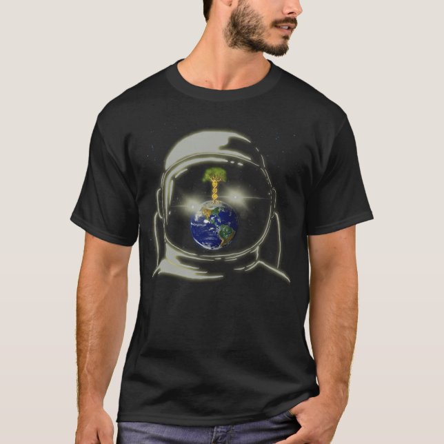 Dna Tree Astronaut Earth T-Shirt (Vorderseite)