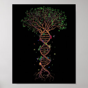 DNA Tree Genetic Funny Earth Day Pflanze A Tree Li Poster