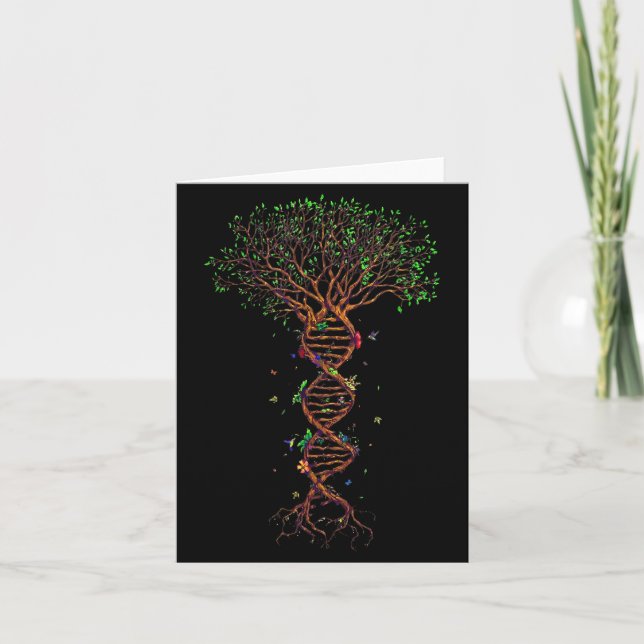 Dna Tree Genetic Funny Earth Day Plant A Tree Life Karte (Vorderseite)