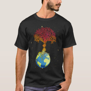 DNA Tree Life Mother Earth Genetics Biologist Scie T-Shirt