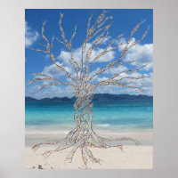DNA TREE oder Baum des Lebens am Strand POSTER