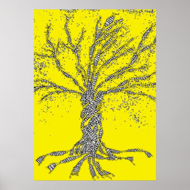 DNA-TREE oder -Baum des Lebens Poster (Vorne)