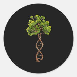 DNA Tree of Life Science Genetics Biology Environm Runder Aufkleber