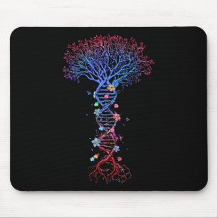 DNA Tree Root Life Genetic Funny Earth Day Awarene Mousepad