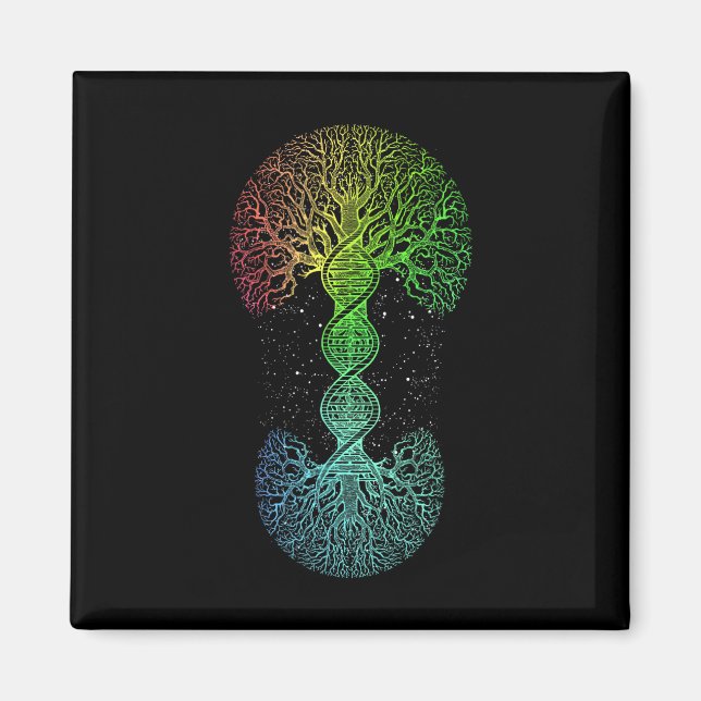 DNA Tree Science of Life Science of Genetics Earth Magnet (Vorne)