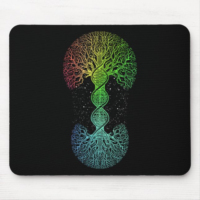 DNA Tree Science of Life Science of Genetics Earth Mousepad (Vorne)