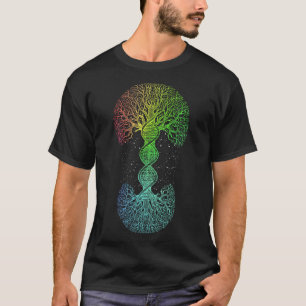 DNA Tree Science of Life Science of Genetics Earth T-Shirt