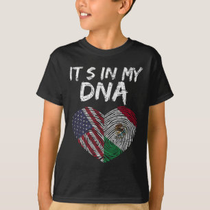 Dna USA-Flagge Amerikanische mexikanische Flagge M T-Shirt