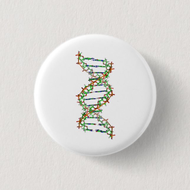 DNA - Wissenschaft/Wissenschaftler/Biologie Button (Vorderseite)