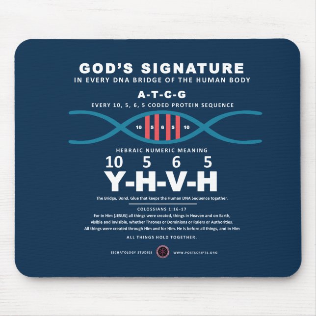 DNA-YHVH-Code Mousepad (Vorne)