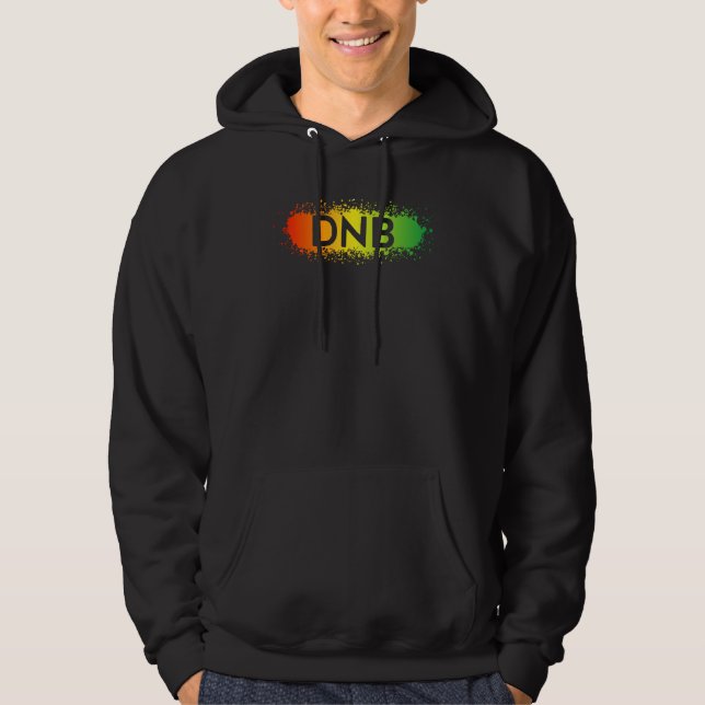 DNB  Drum n Bass Junglist Red Yellow Green Hoodie (Vorderseite)
