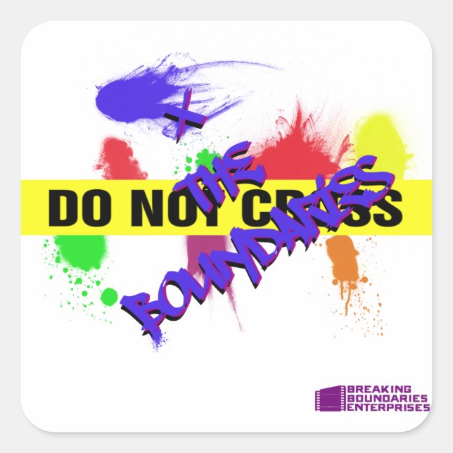 DNC/XtheBoundaries Square Stickers, Glossy Quadratischer Aufkleber (Vorderseite)