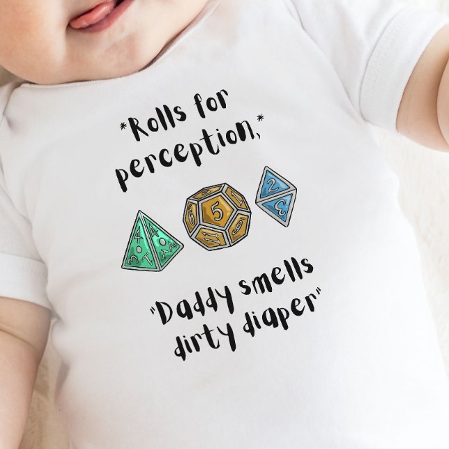 DnD Baby- Roll for Perception Diaper Baby Strampler (Von Creator hochgeladen)