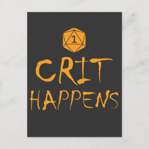 DnD Krit passiert Lustiges RPG-Dungeon-Spiel-Gesch Postkarte