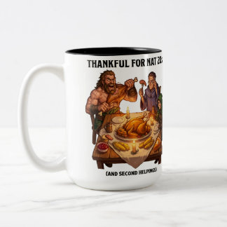 DnD-Party-Drachen-Thanksgiving-Festmahl Zweifarbige Tasse