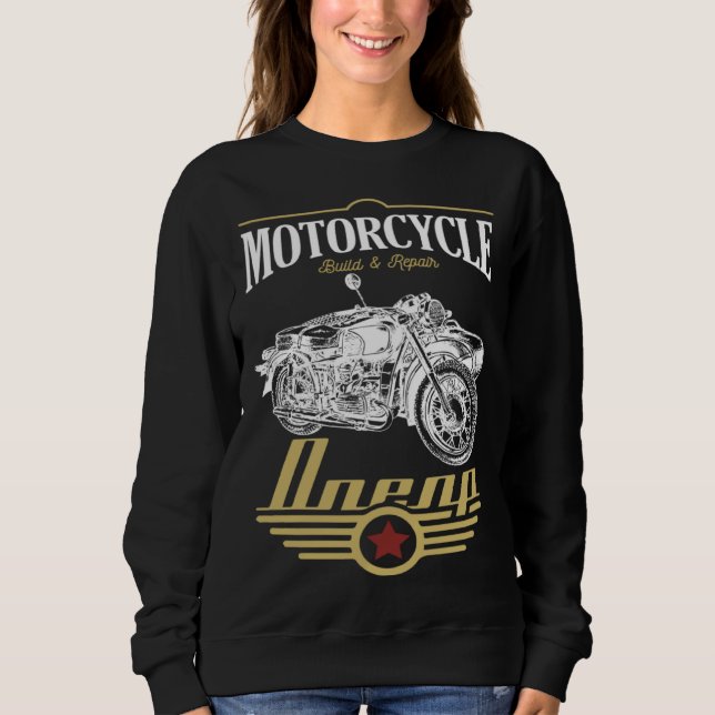 Dnepr Motorcycle Offroad Motorcycle Rider Sweatshirt (Vorderseite)