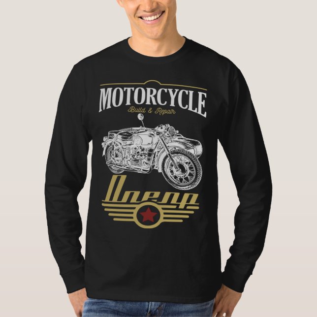 Dnepr Motorcycle Offroad Motorcycle Rider T-Shirt (Vorderseite)